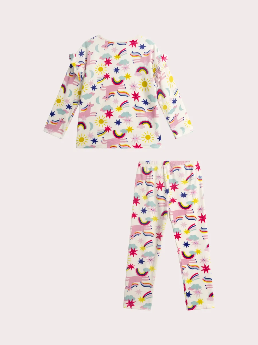 Pyjama imprimé en velours tres doux pour fille - Image 7