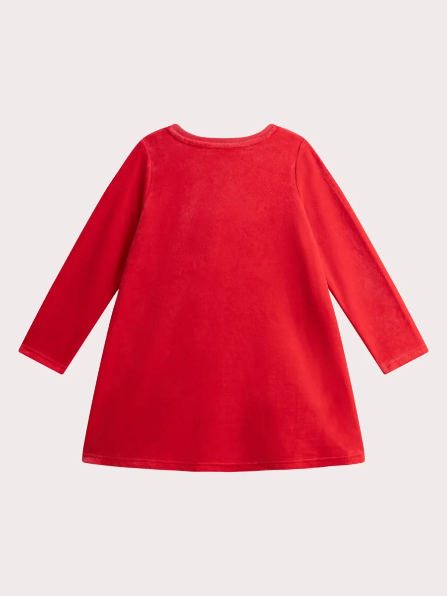 Chemise de nuit en velours theme Noël pour fille - Image 6