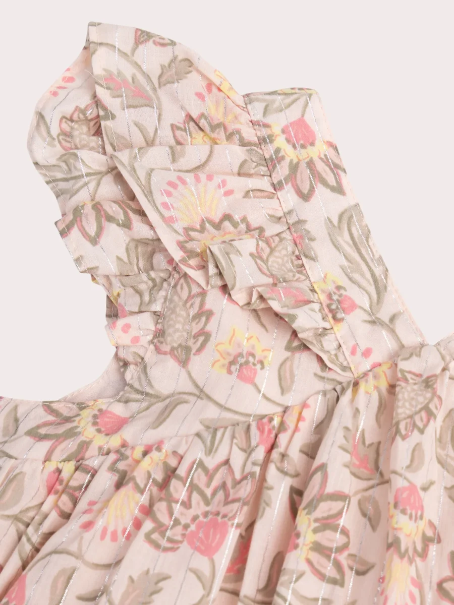 Robe fluida estampada com flores - Image 3