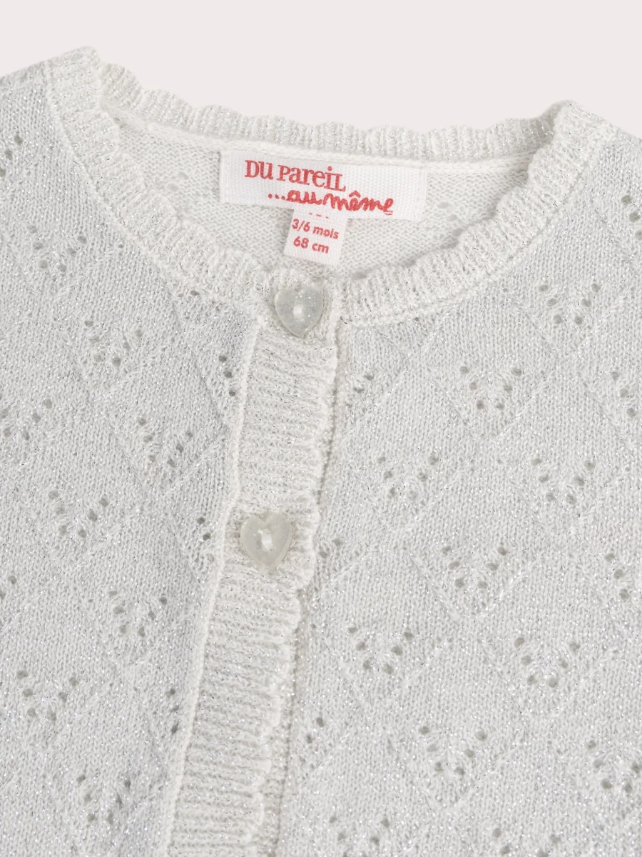 Cardigan Ecru para Bebé Filha - Image 3