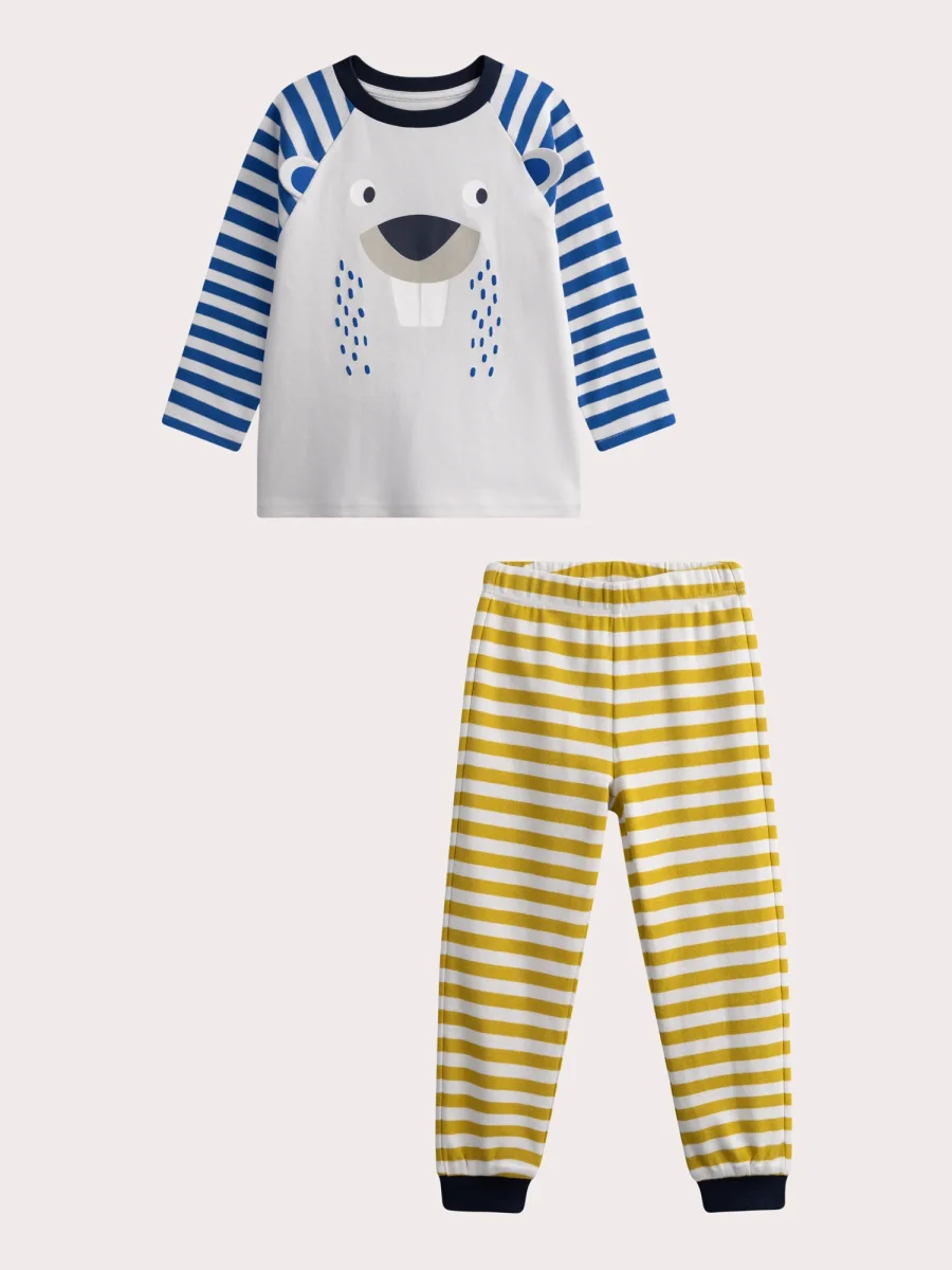 Pijama riscado castor para menino