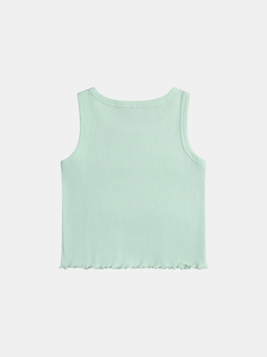 Débardeur uni bleur clair pour fille - Image 5