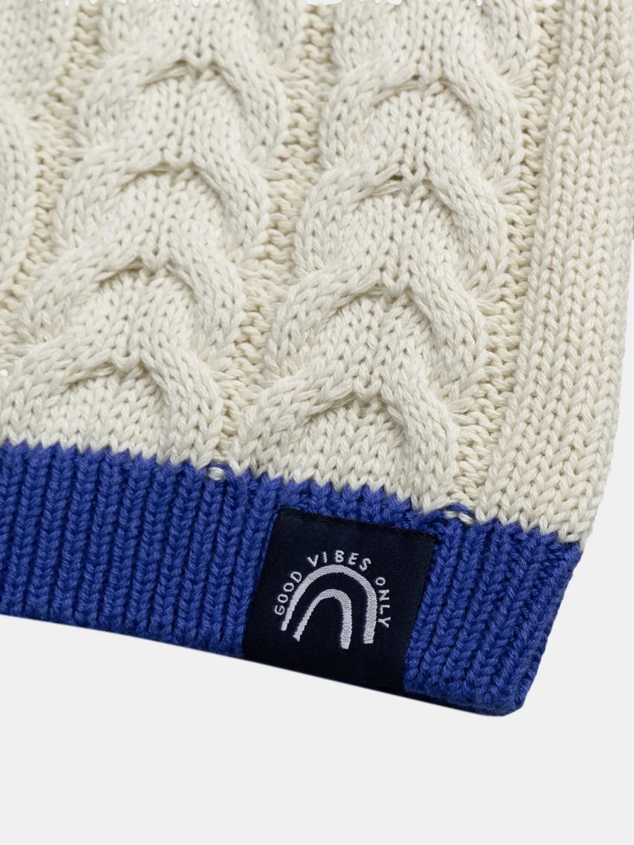 Pullover Bege com Detalhes Azuis para Meninos - Image 8