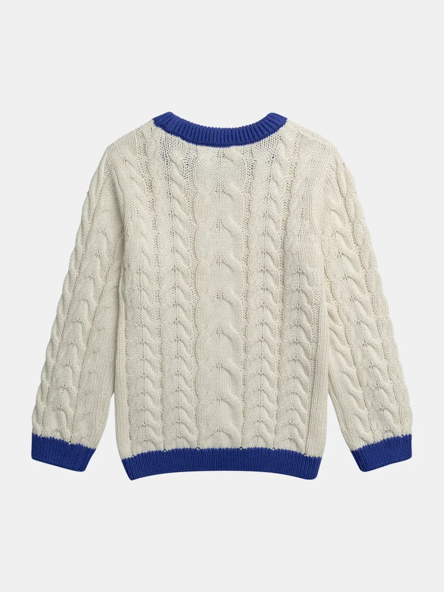 Pullover Bege com Detalhes Azuis para Meninos - Image 7