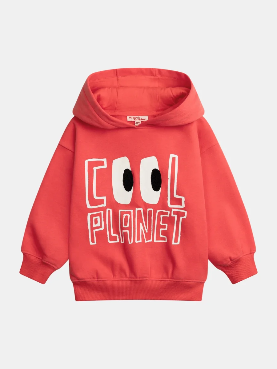 Sweatshirt vermelho com animação e capuz para rapazes - Image 2