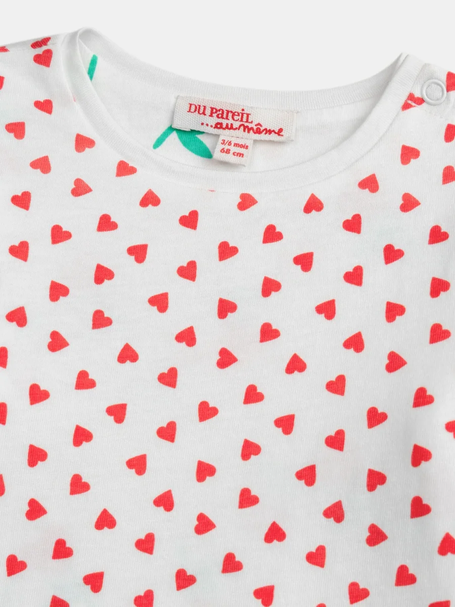 T-shirt reversível com motivo coração para rapariga - Image 5