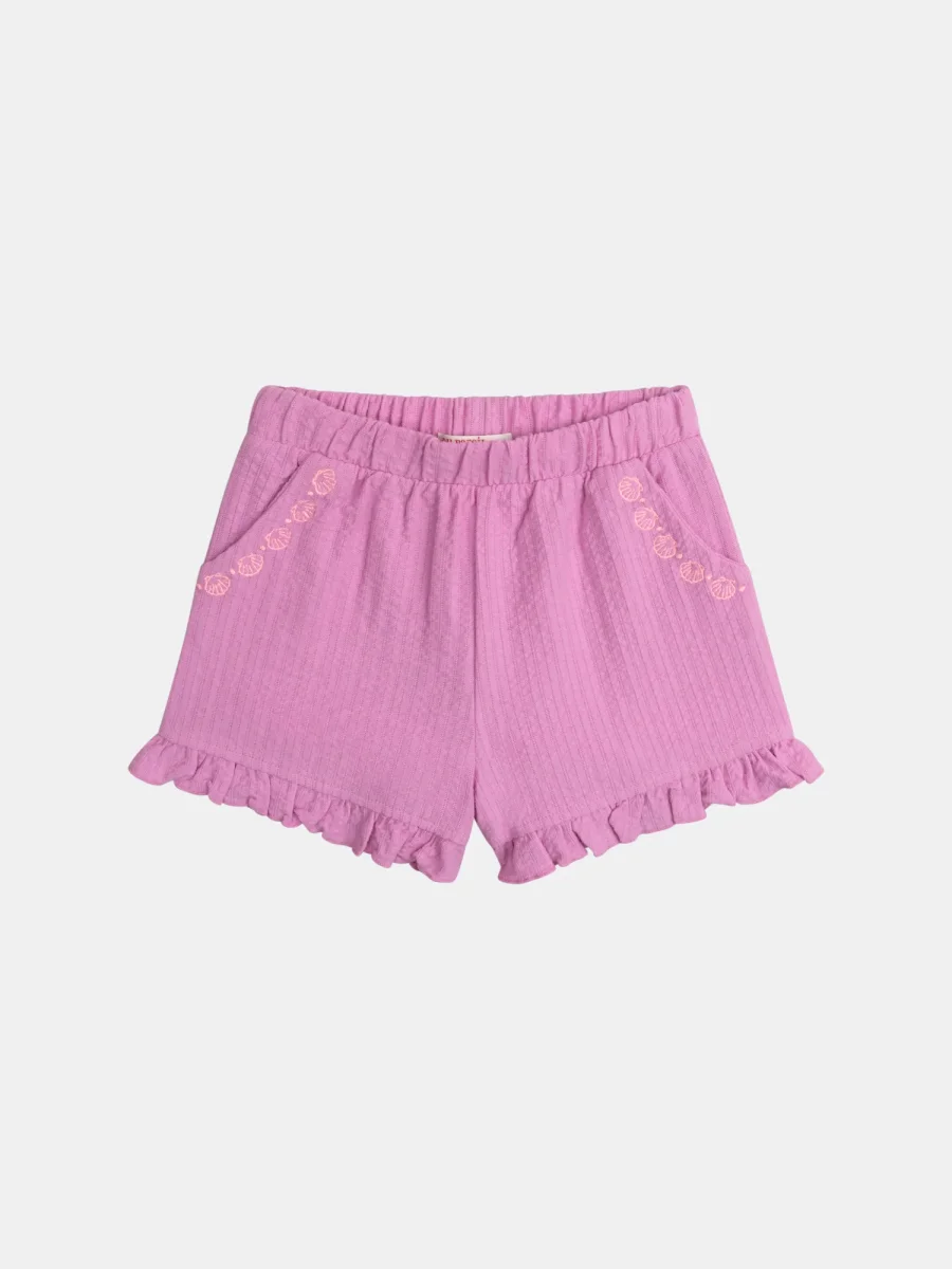 Conjunto rosa trébol com t-shirt e calções texturizados para meninas - Image 6