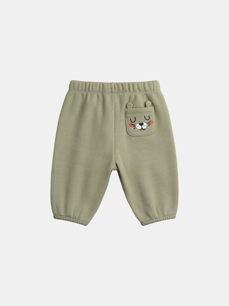 Calças sporty kaki com tigre para bebé rapaz - Image 8