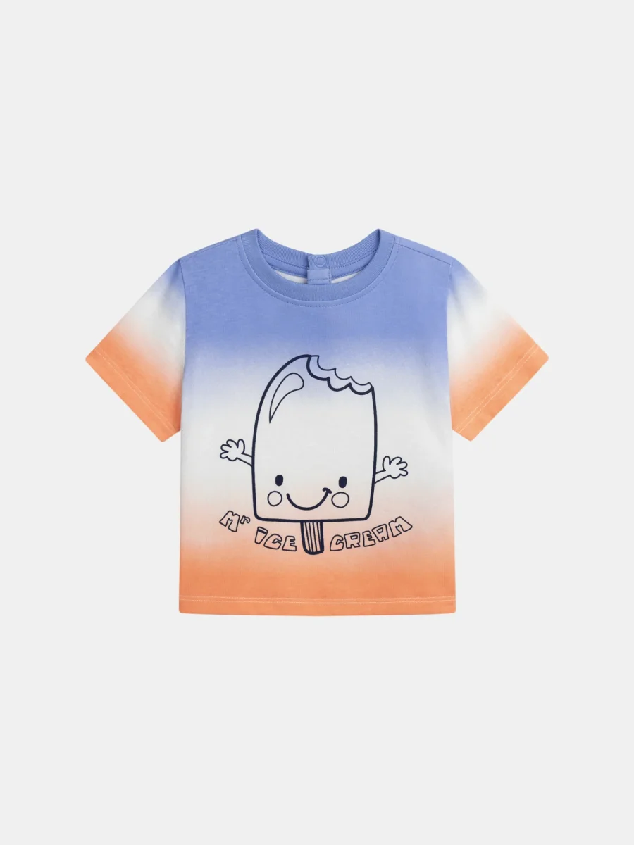 T-shirt "Tie and Dye" com motivo de gelado para bebé menino - Image 2