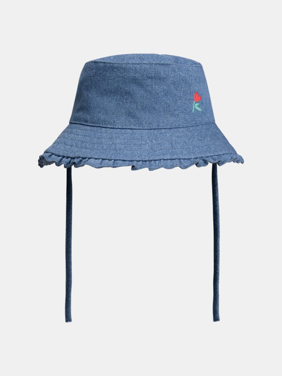 Chapéu em Denim para Menina Bebé