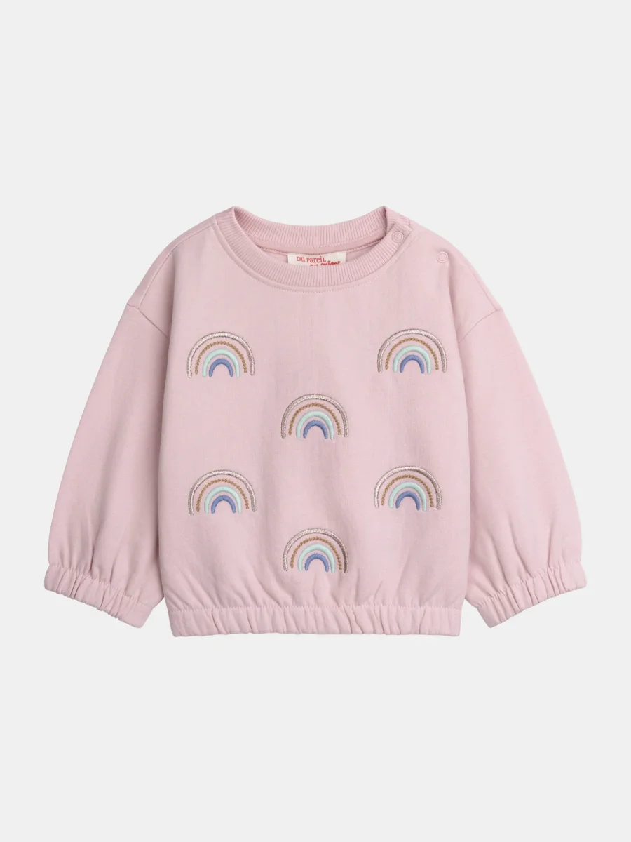 Conjunto de fato de treino e calças rosa "RAINBOW" para menina - Image 8