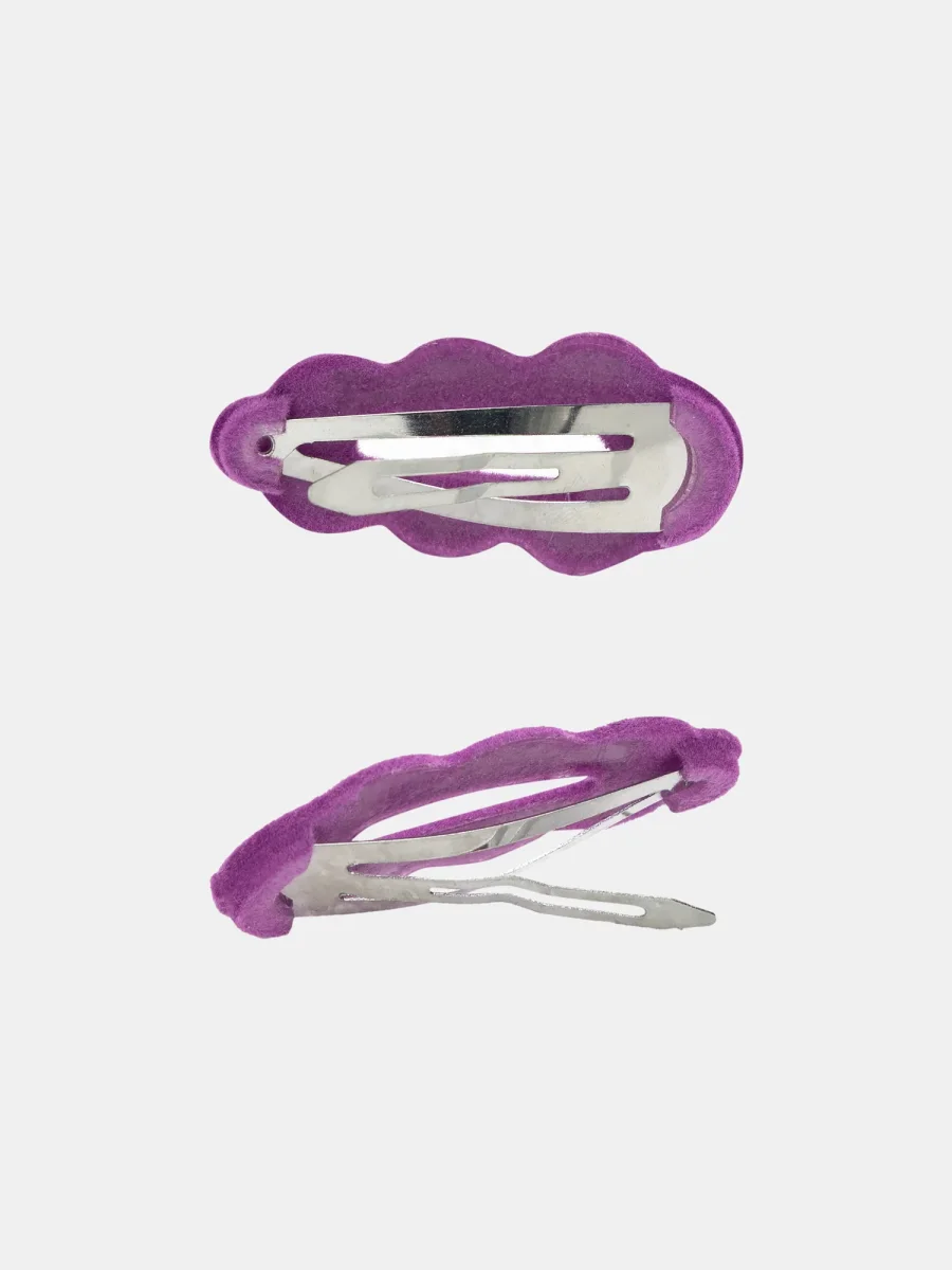 Conjunto de 3 ganchos de cabelo multicoloridos em formas orgânicas para meninas - Image 3