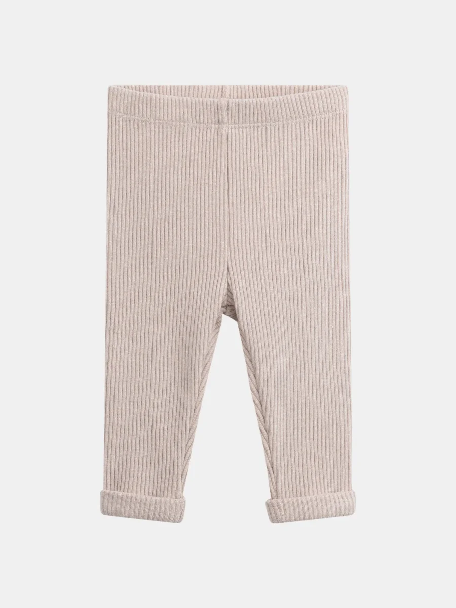 Leggings bege escuro para meninas bebés - Image 2