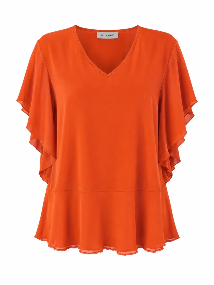 Blusa com Folhos e Vivo - Image 3