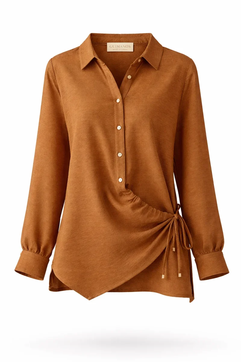 Blusa Fluida com Ajuste Lateral - Image 3