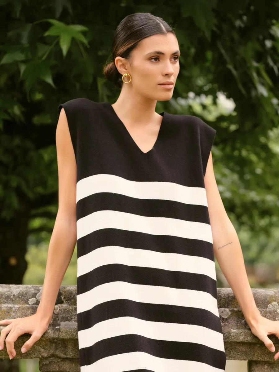 Vestido Riscas Algodão - Image 4