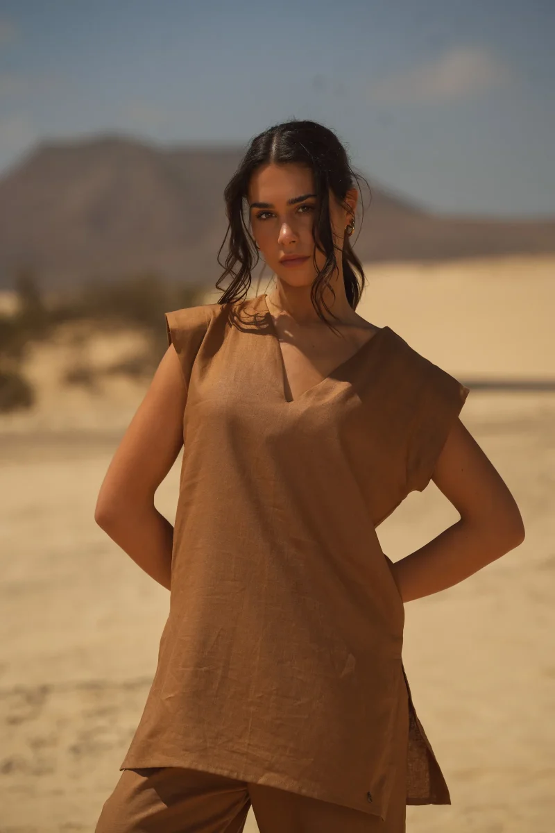 Blusa Linho Caramelo - Image 6