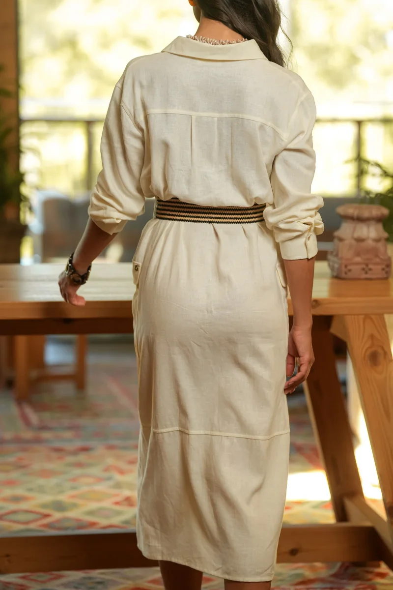 Vestido Linho Cinto - Image 6