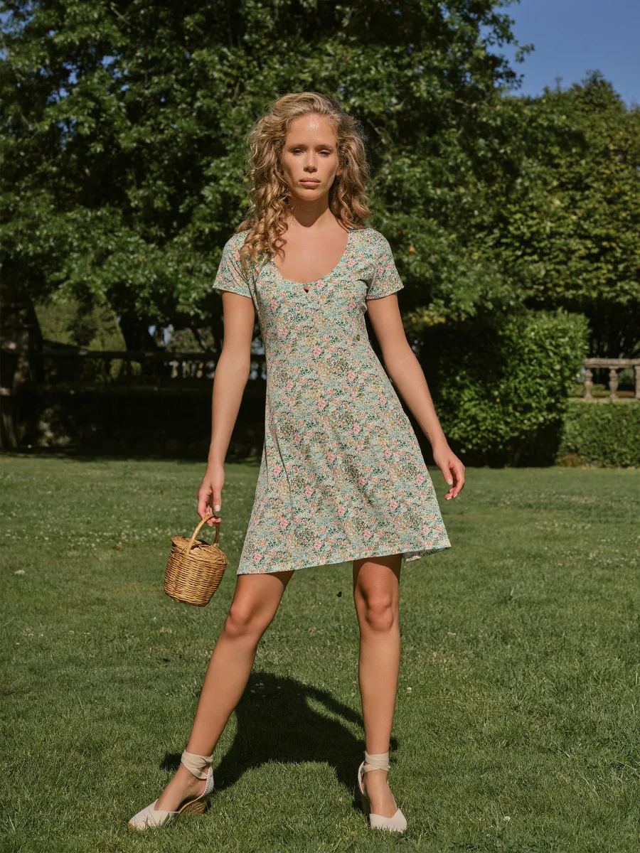 Vestido Malha Flores - Image 2