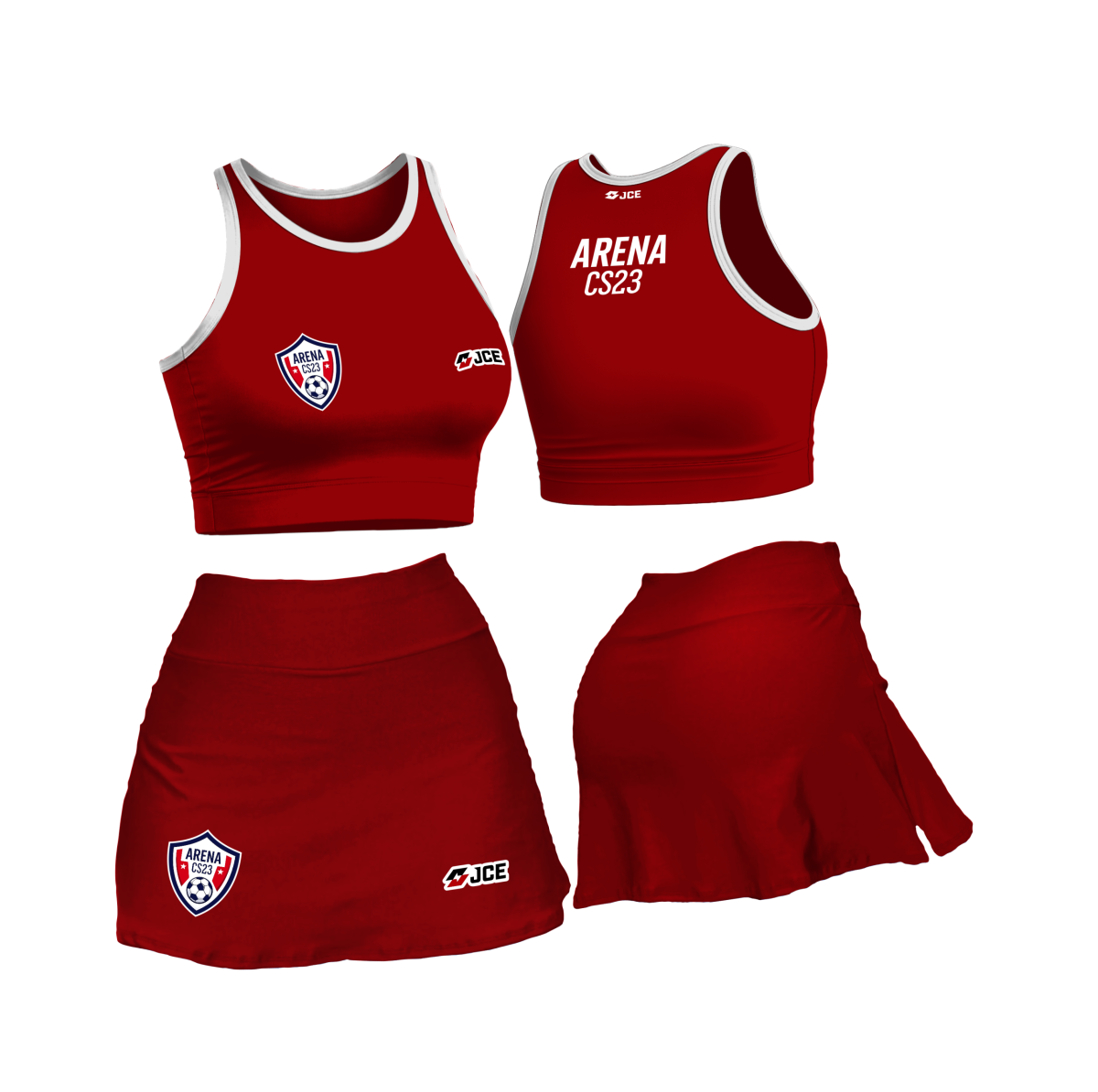 CS23 – Kit Top + Short-Saia Arena CS23 Vermelho Treino - Image 2