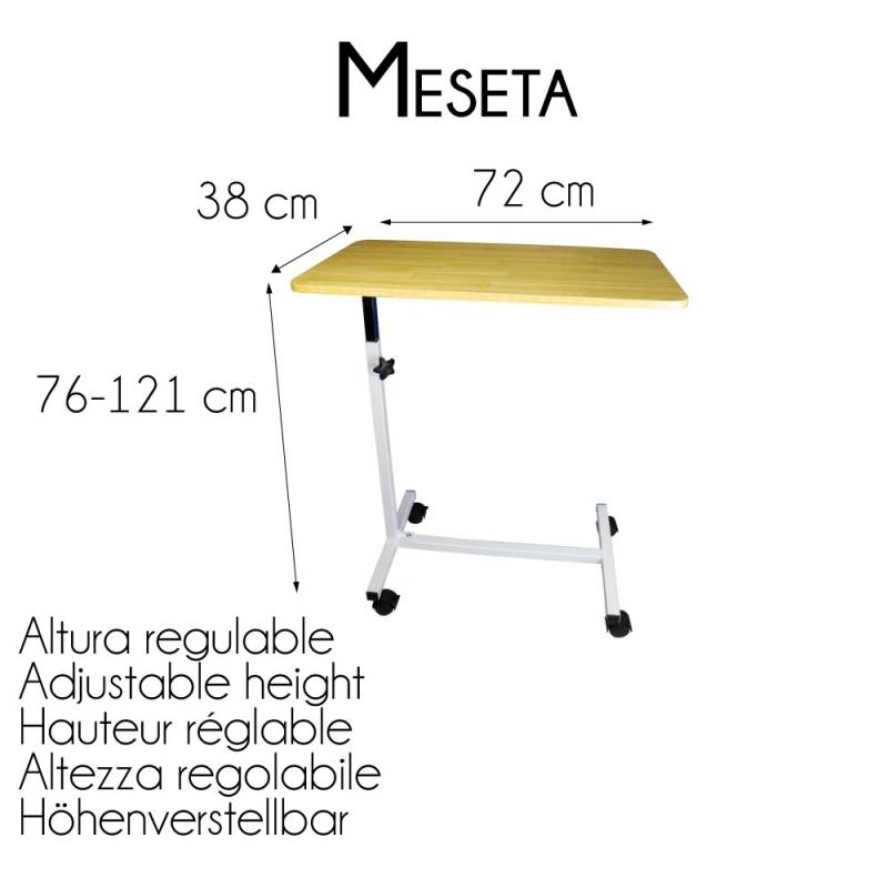 Mesa auxiliar em aço e madeira Mobiclinic Meseta - Image 3