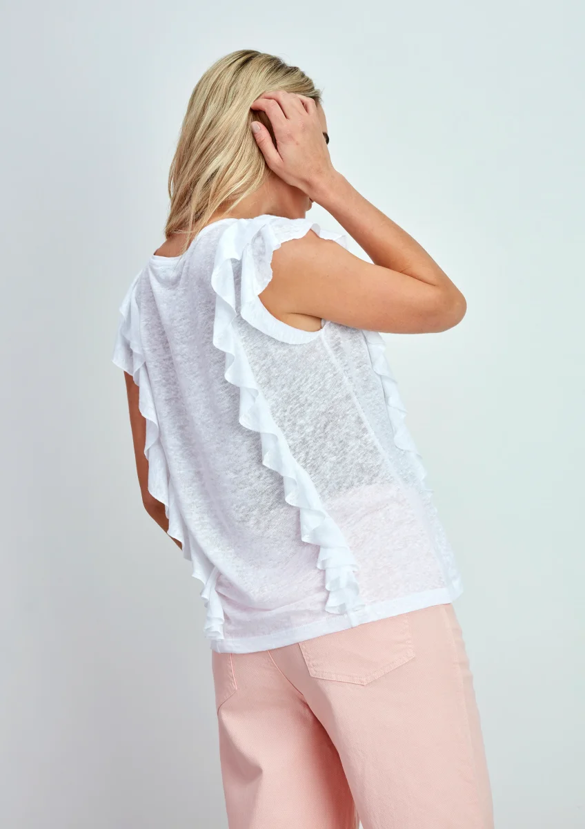 T-Shirt Folhos Linho - Image 3