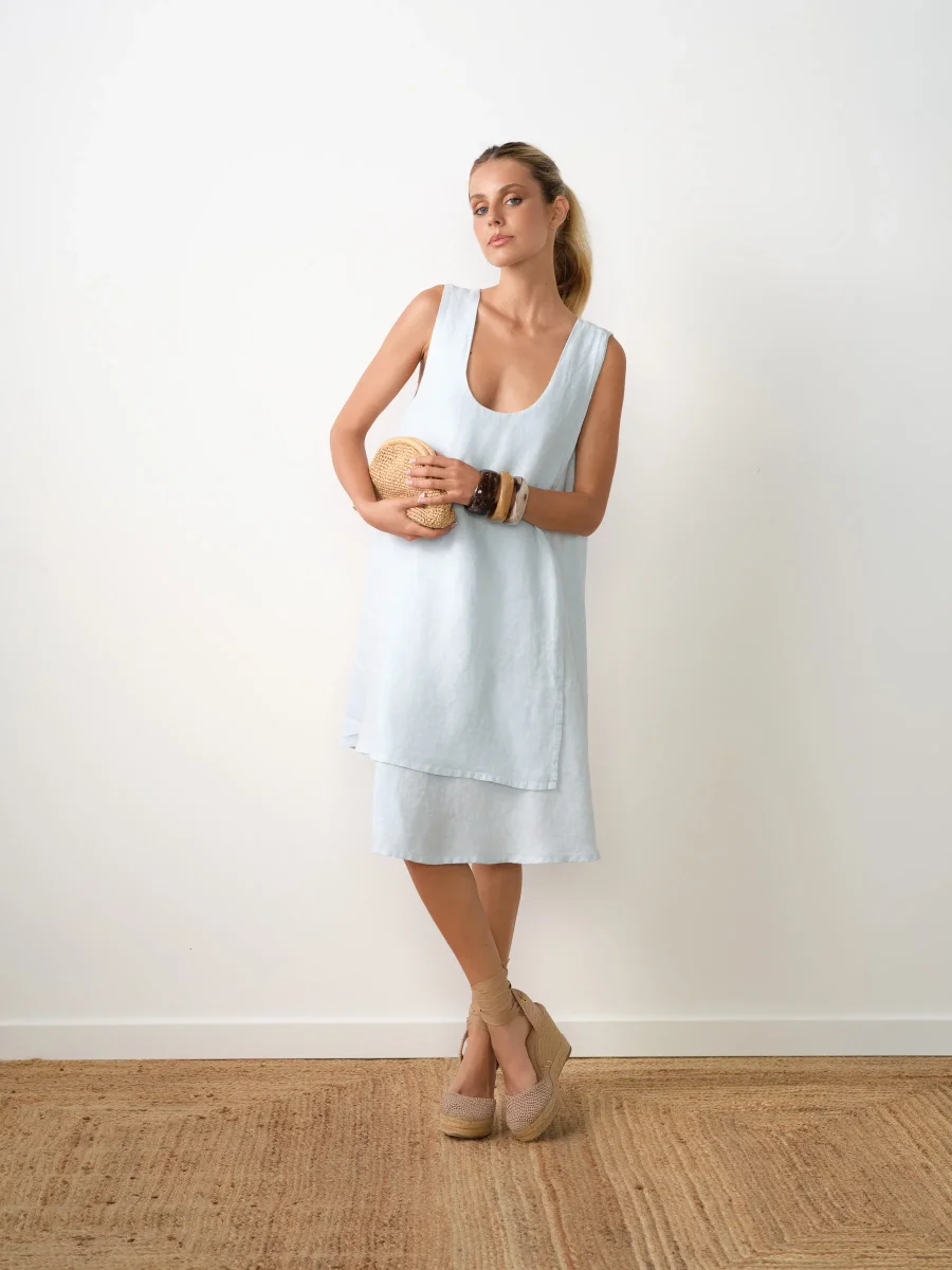 Vestido Curto Linho